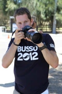 One half of Tri Alliance's official race day paparazzi decked out in our awesome team shirts - thanks GIANT!